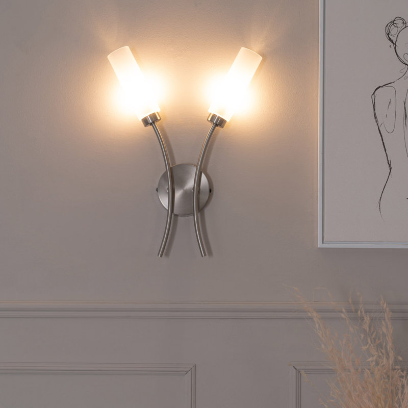 Aaniyah Armed Sconce, Brushed Chrome, No