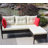 Wicker Ratten Sectional Sofa With Seat Cushions