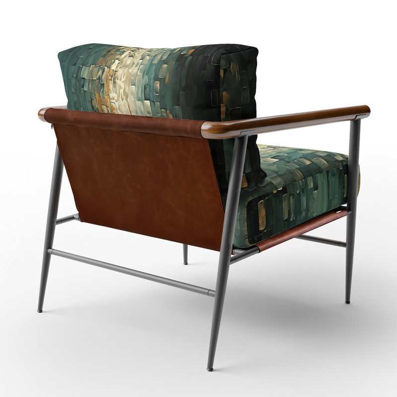 Fauteuil d'appoint rembourré abstrait Celebration Of Possiblity, Noir