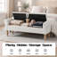 Banc de rangement rembourré 60 po en velours côtelé pour lit de bout 60 po-1270843329-1270843343