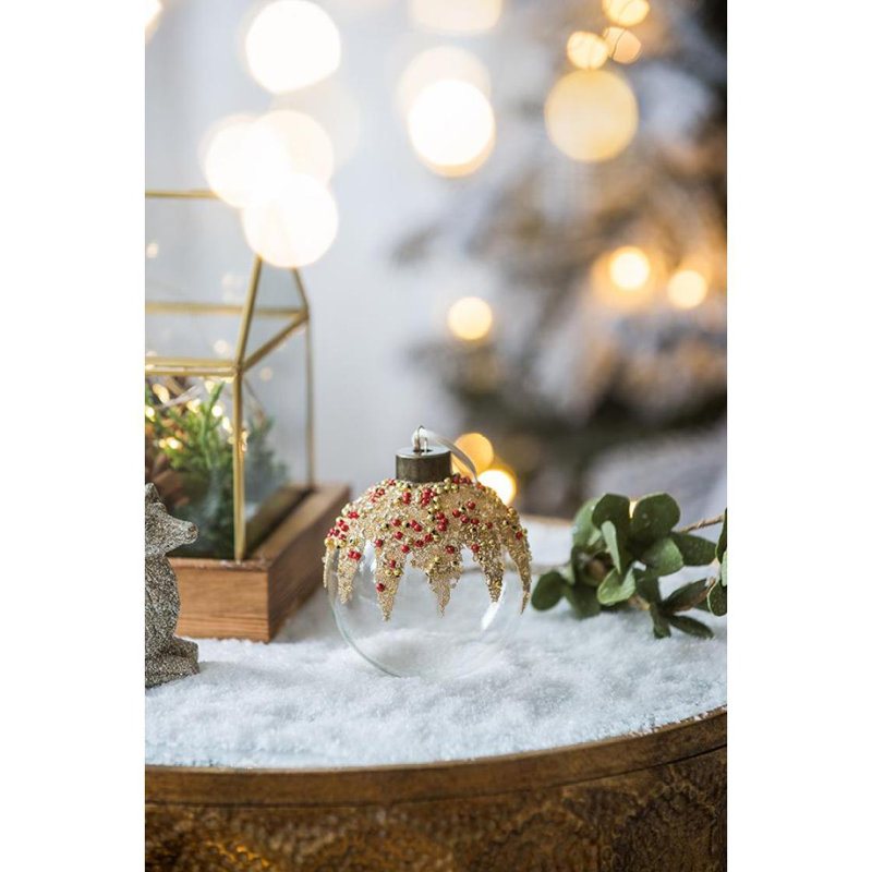 D3 ", boules de Noël décoratives, boules de Noël suspendues en verre pour décorations de fêtes, lot de 12, 12
