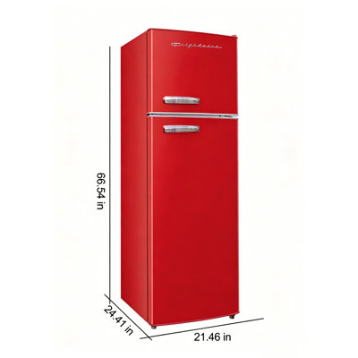 Frigidaire 10 Cu. Ft. Top Mount Retro Refrigerator, Apartment Size Compact Fridge, Red | Fridge.com