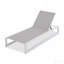 Chaise longue d'extérieur réglable à 5 niveaux, structure en aluminium durable et filet en textilène, parfaite pour le patio / la piscine
