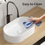 Lavabo de salle de bain ovale au-dessus du comptoir, vasque en porcelaine 19 po x 12 po, vasque en céramique moderne