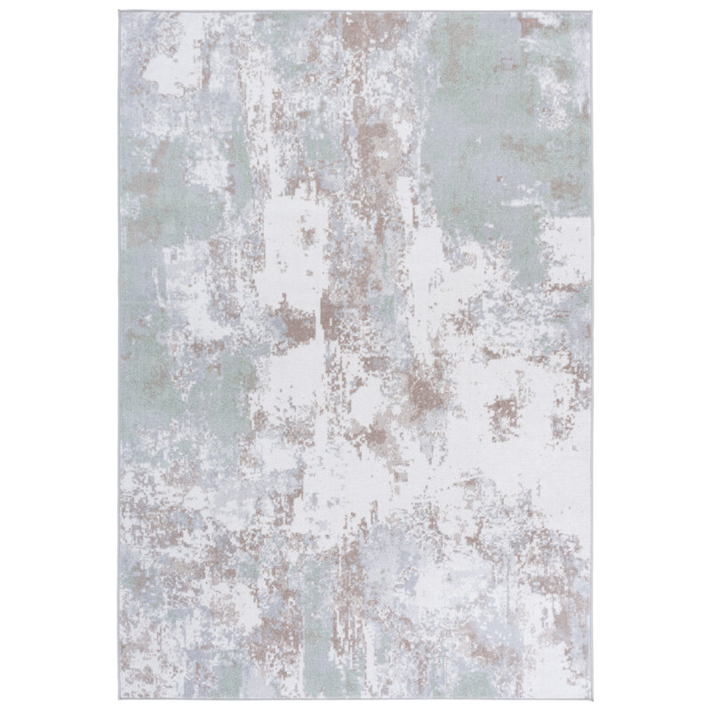 Bayside 128 Performance Machine Washable Abstract Rug, Rectangle 4' x 6'