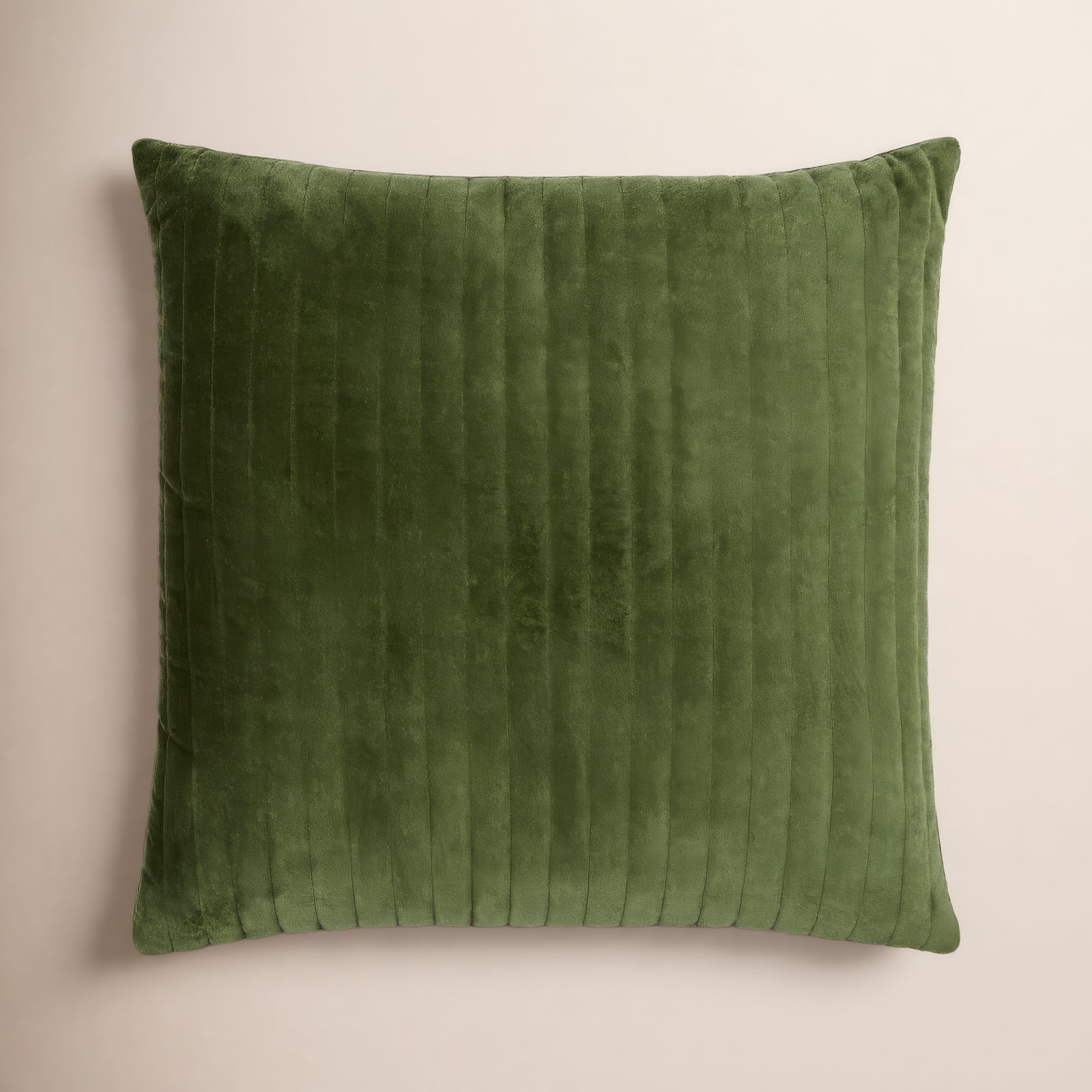 Beirne Throw Pillow, 22" x 22", Down, Medium Green