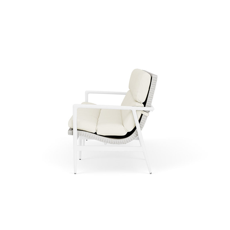 Cascade Outdoor 3 - Seat Patio Sofa, Sailcloth Salt, Matte White