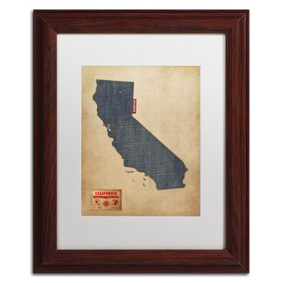 "Set Map California" de Michael Tompsett, "Setrag", impression encadrée