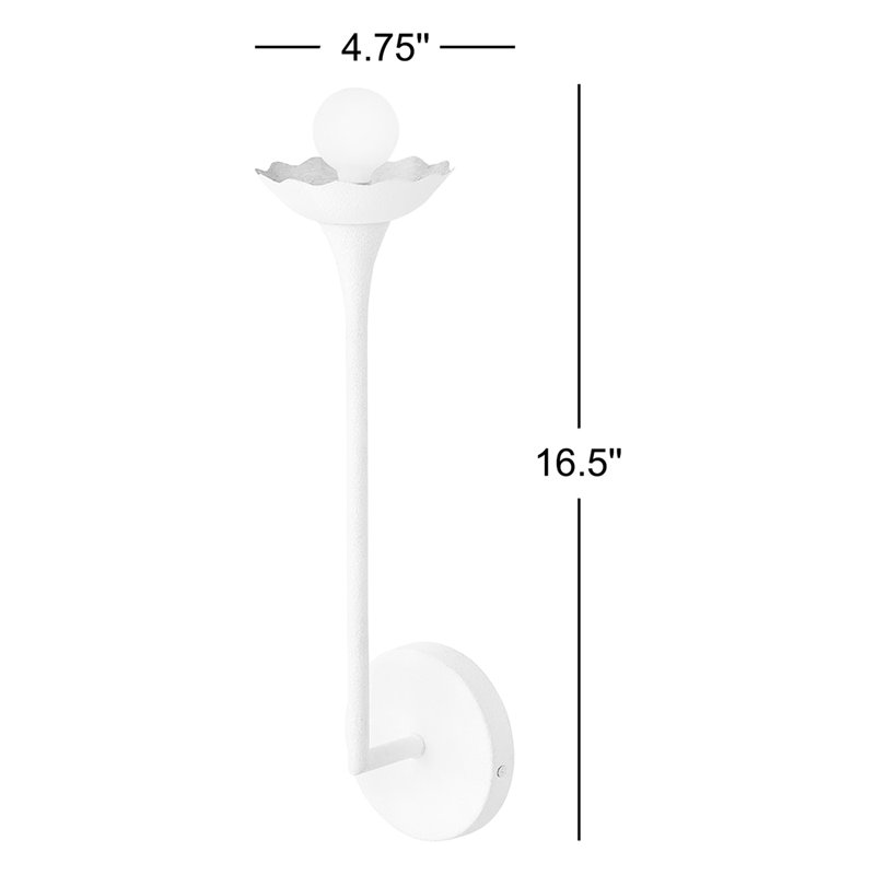 Estado Darla Medium Single Light Exposed Bulb Floral Wall Sconce