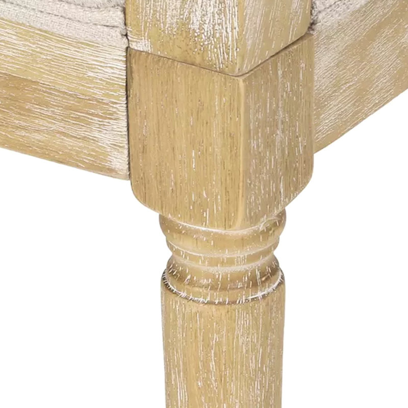 Fauteuil d'appoint beige naturel avec touche de style champêtre et coussin de canne, Beige