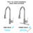 Brushed Nickel Stainless Steel Faucet For Kitchen With Soap Dispenser - Scratch Resistance, Rust Spot Feature Pull Down In 360 Swivel Spout, Scratchproof, Rustproof, Design-587259504