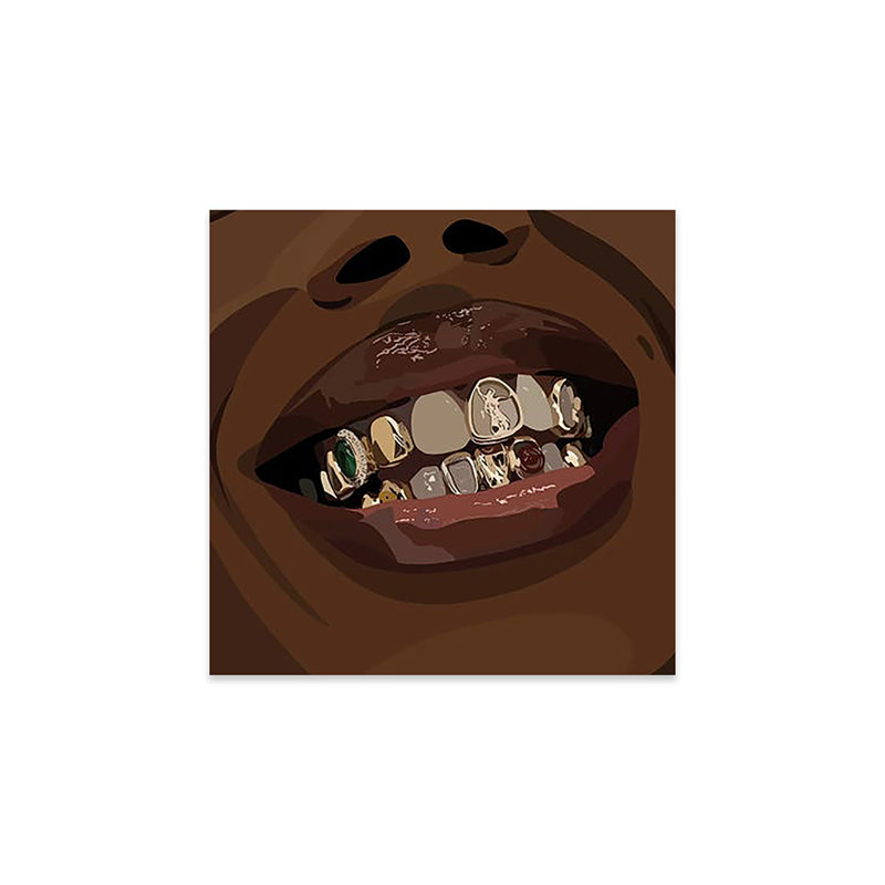 «Grillz» par Artpce, impression sans cadre, H 24 po x l 24 po x P 0,25 po