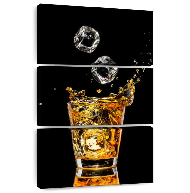 Yarlin whisky et glaçons, H 32 po x l 20 po