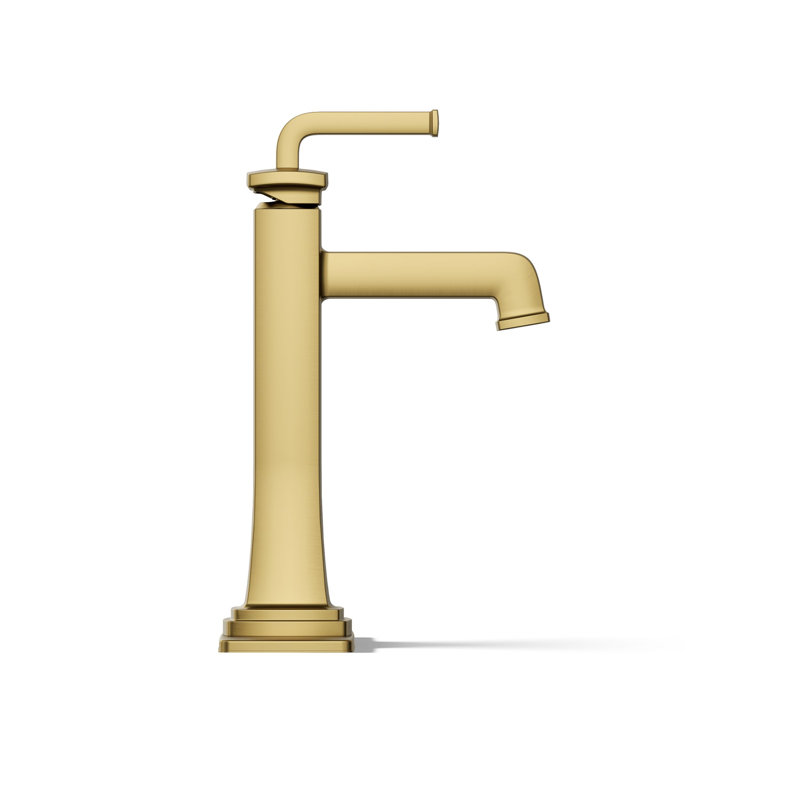 Riff Tall Single-Handle Bathroom Sink Faucet, Laiton brossé moderne éclatant, 1,2 gallon par minute