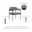 Fauteuil en chenille de métal gris Lia