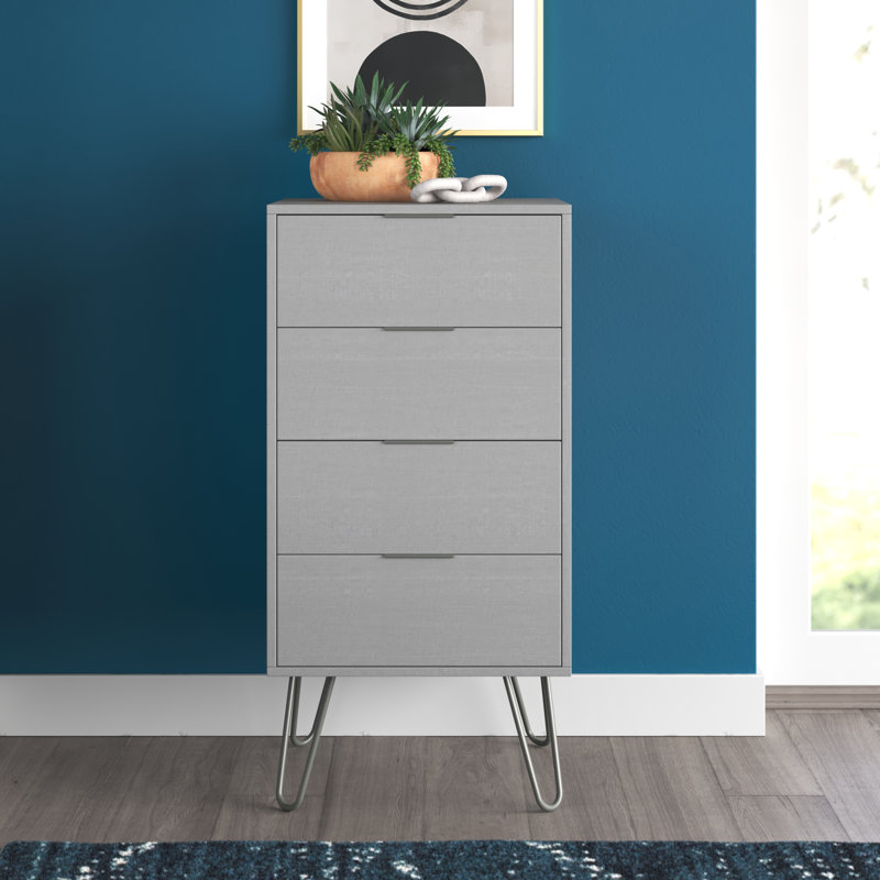 Dufresne 4 Drawer Narrow Chest of Drawers