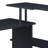 Black Office Desk With Bookshelf-618334729