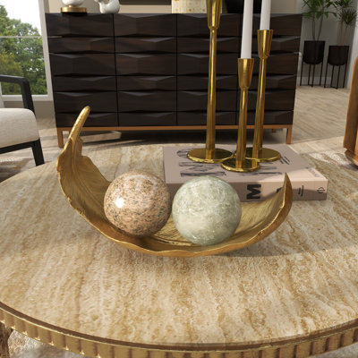 Bol décoratif en polystone courbé