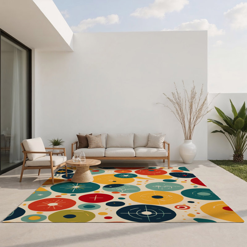 Groovy Sway Indoor And Outdoor Area Rug, Rectangle 1'6" x 2'6"