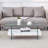 Rectangular Floating Double-Layer Coffee Table, White Glass Legs-814488151