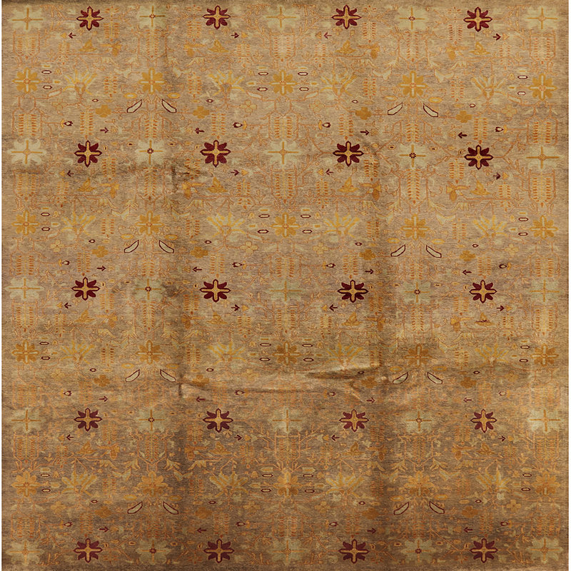 Floral Indoor Rug, Square 5'