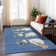 Machine Washable Indoor/Outdoor Christmas Snowman Xhevrie Navy Rug