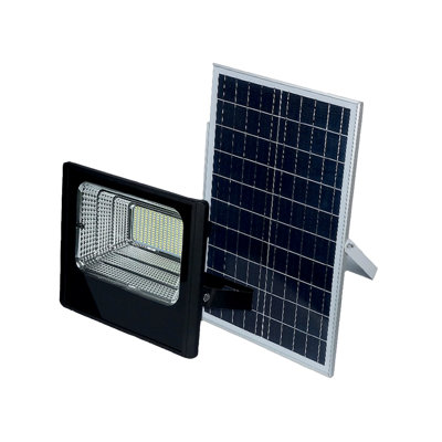 13 Inch LED Solar Security Flood Light - 5000K - Black - 80W