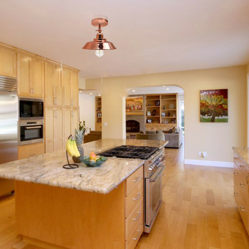 Bolduc Semi Flush Mount, Rose Gold