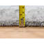 Tapis oriental en laine nouée à la main de conception abstraite moderne de 9 pi x 11 pi 10 po gris, épais et moelleux E71AE8D1676049019791AF4C0DA778D4