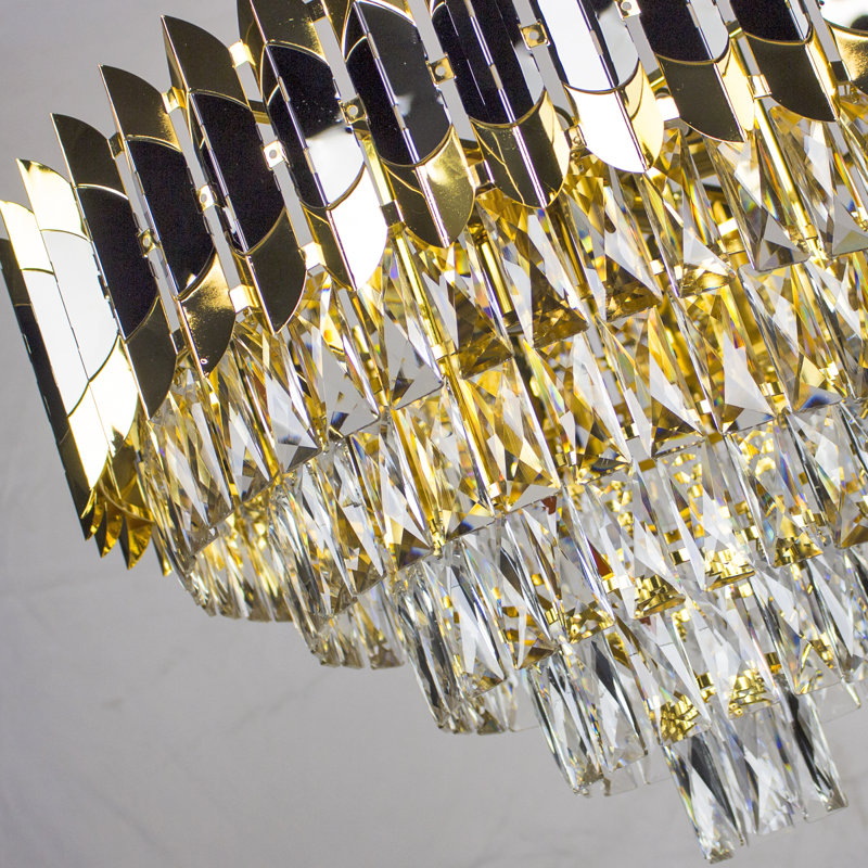 Lustre en cristal Saveta, 12 lumières, 5 étages, H 40,1 po x l 22,8 po x P 22,8 po