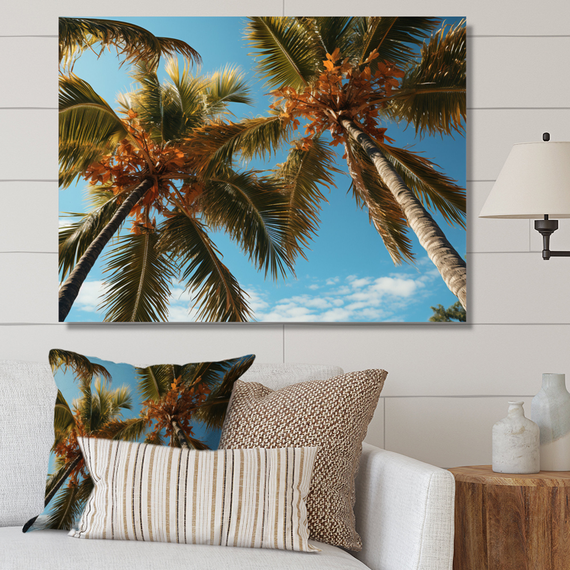 Bay Isle Home™ Yellow Palm Trees Field V On Canvas Print | Wayfair