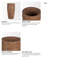 Petit pot en bois brun Arvind-1065935255