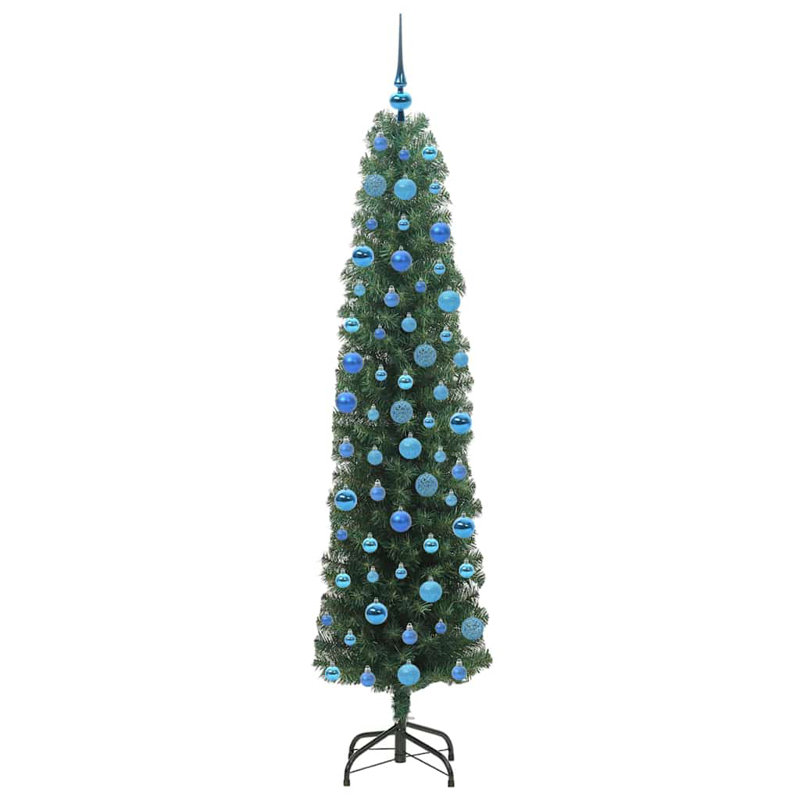 Artificial Christmas Tree with 300 LEDs with Stand, 180cm H, Green/Blue