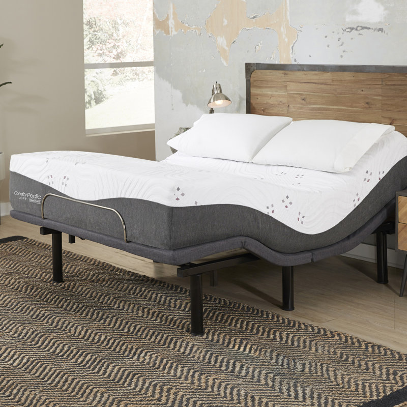 Comforpedic Loft from Beautyrest Firm Gel Memory Foam Mattress and Adjustable Base, Queen, 10"