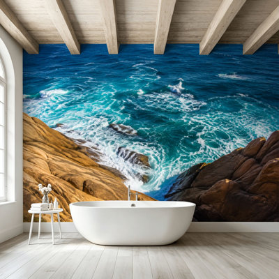 Adhésif mural amovible "Peel and Stick" Rocky Coastal
