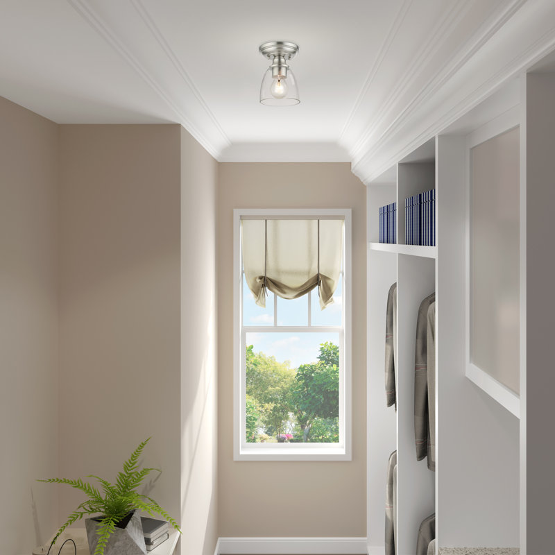 Coralino Glass Flush Mount, Brushed Nickel