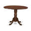L'ensemble de table de salle à manger 3 pièces contient une table de cuisine ronde avec Dropleaf et 2 chaises de salle à manger, acajou-319205472-319205473