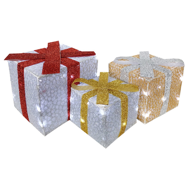 Coffrets cadeaux 3D avec des paillettes tissées