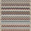 Abbott Hand Tufted Wool Chevron / Zig Zag Area Rug in Brown-1576987213