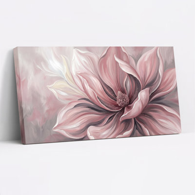 Ensemble de 1 tableau sur toile à fleurs roses