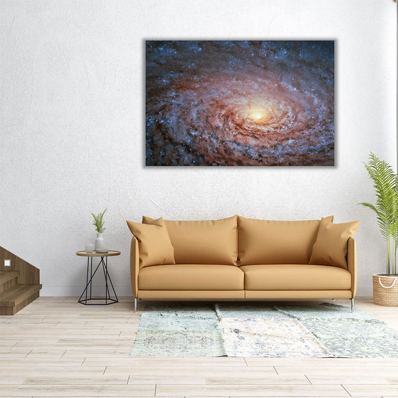 Galactic Sunflower - reproduction d'art sur toile, H 40 po x l 60 po