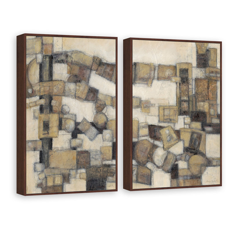 " Tower Blocks " 2 - Pieces, 45" H x 30" W