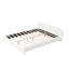 Grand lit rembourré White Boucle - expérience de sommeil stable avec revêtement, surface de sommeil confortable