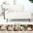 Boneless 55-Inch End of Bed Bench with 360° Swivel Tray & Side Table – Upholstered Storage Ottoman with Metal Legs for Bedroom, Living Room-1510009699-1513853458