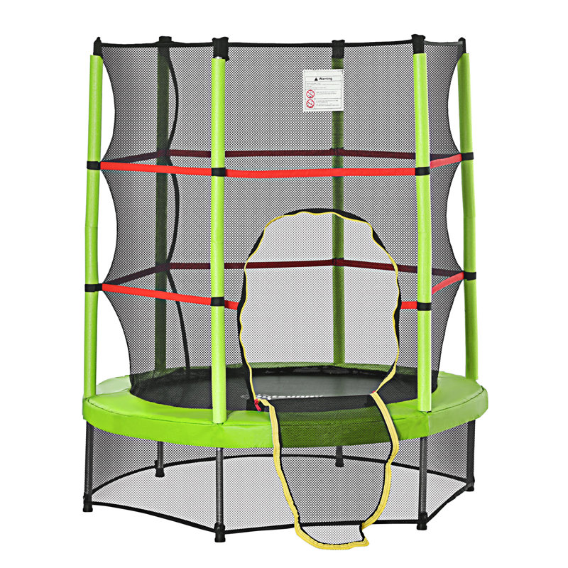 Outsunny 5Ft Kids Trampoline With Enclosure Net