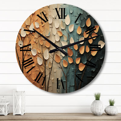Horloge murale en bois massif