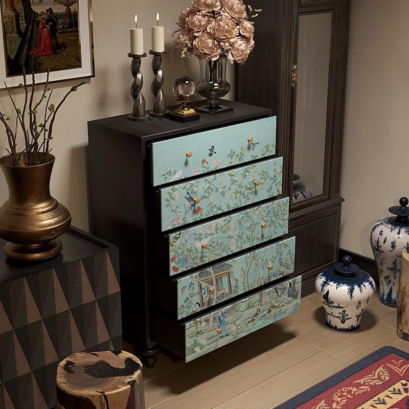 Armoire d'entrée à cinq tiroirs Mid-Century