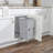 Rev-A-Shelf Chrome Steel Pullout Waste Container with Rear Basket Storage for Sink Base Cabinets-94092448