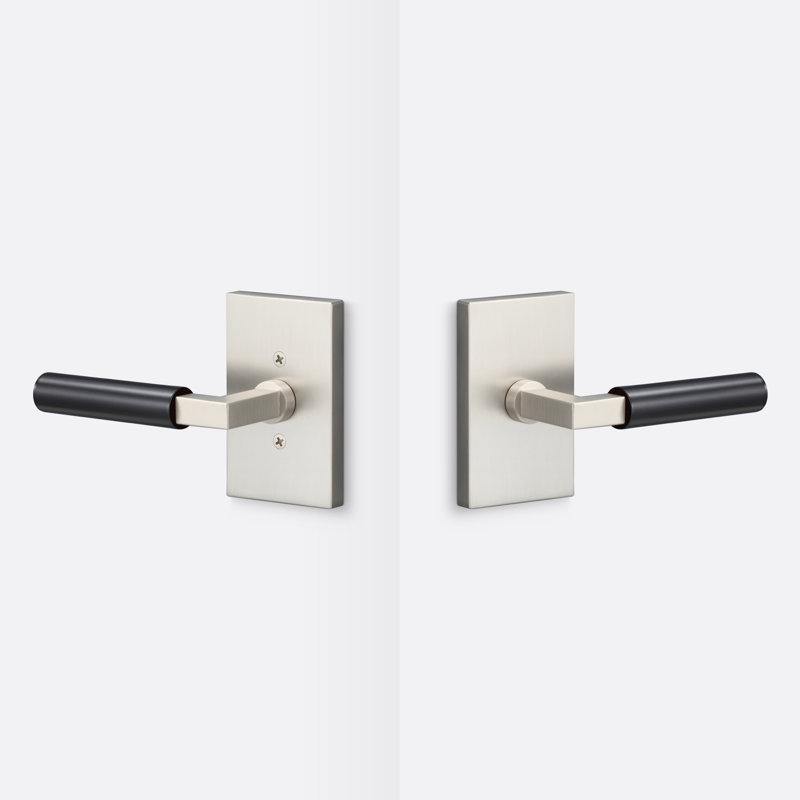 Rosace de passage Levanto, poignée lisse, Dos plat, Nickel
