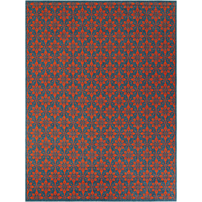 Tapis d'extérieur noir et bleu Aucun